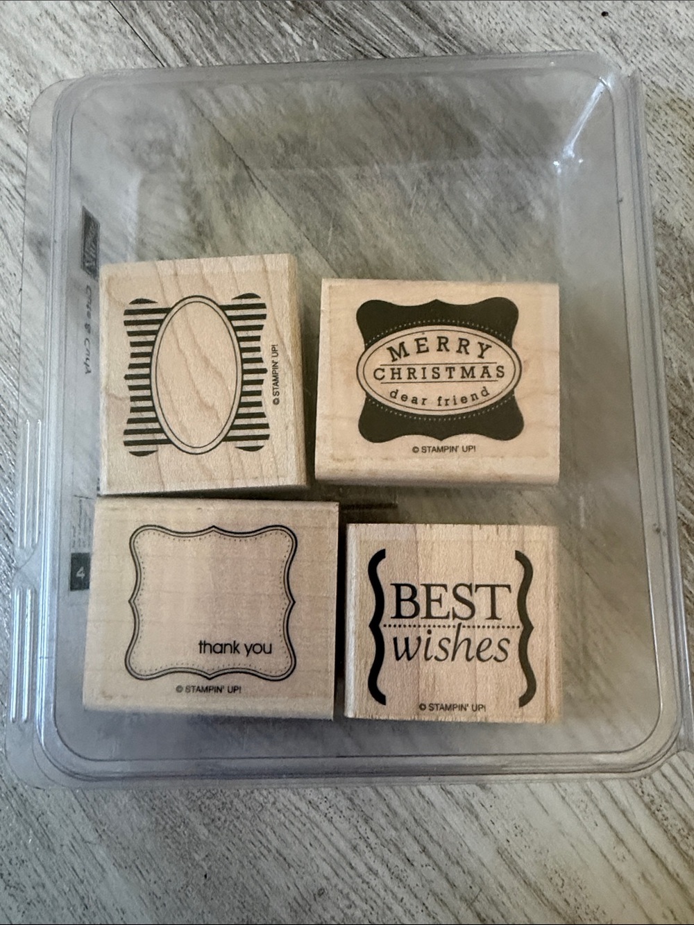 Stampin' Up! Wood Sentiment Stamp Set - ‘Cute and Curly’